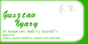 gusztav nyary business card